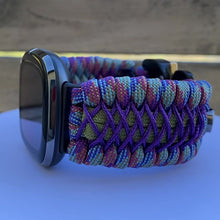 Charger et lire la vidéo dans la visionneuse de la Galerie, Paracord Watch Band compatible with Fitbit Versa 1, Versa Lite, Versa 2, Versa 3, Versa 4, Sense, Sense 2 (watch not included).
