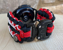 Load image into Gallery viewer, Paracord Watchband compatible with Samsung Galaxy Watch 3, Galaxy Watch 4, Galaxy Watch 5, Galaxy Watch 6 (watch not included)
