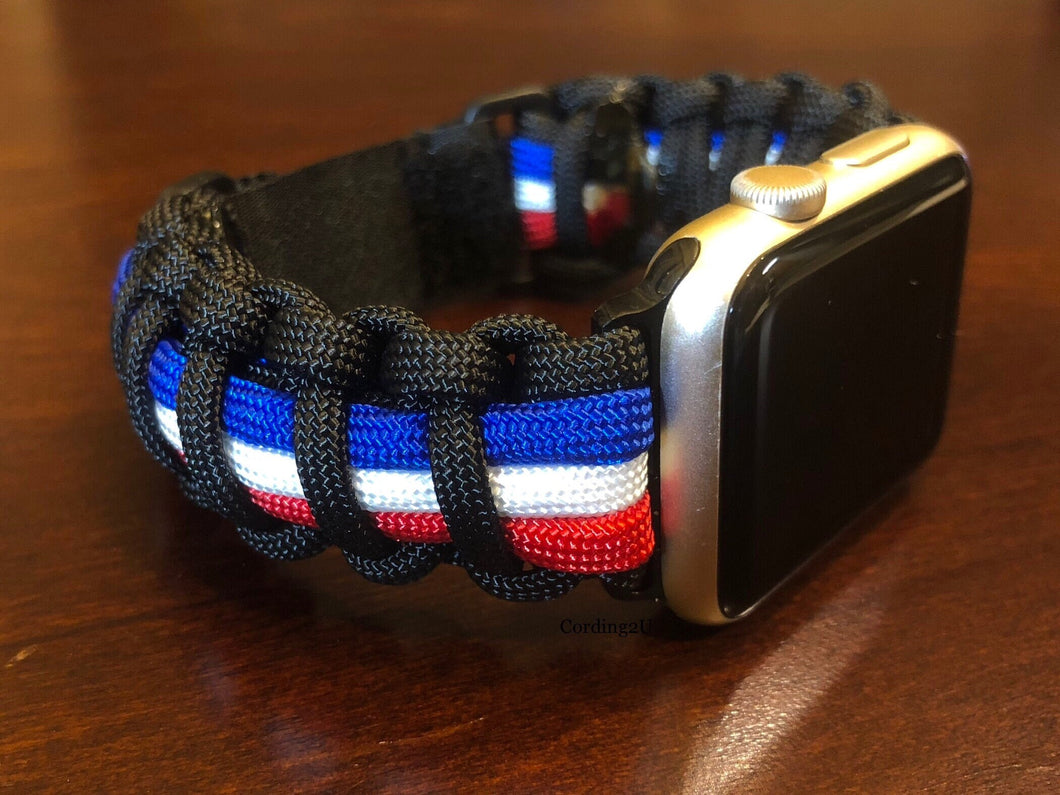 Paracord Watch Band compatible with Apple Watch  Series 1, 2, 3, 4, 5, 6, 7, 8, 9, Ultra, Ultra 2 & SE (watch not included)