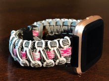 Load image into Gallery viewer, Paracord Watch Band compatible with Fitbit Versa 1, Versa Lite, Versa 2, Versa 3, Versa 4, Sense, Sense 2 (watch not included).
