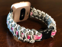 Load image into Gallery viewer, Paracord Watch Band compatible with Fitbit Versa 1, Versa Lite, Versa 2, Versa 3, Versa 4, Sense, Sense 2 (watch not included).
