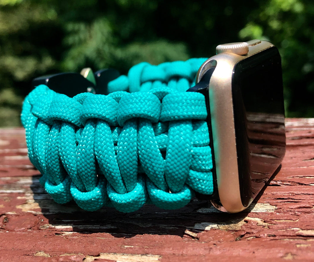 Paracord Watch Band compatible with Apple Watch  Series 1, 2, 3, 4, 5, 6 & SE (watch not included)