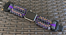 Lade das Bild in den Galerie-Viewer, Paracord Watch Band compatible with Apple Watch  Series 1, 2, 3, 4, 5, 6, 7 &amp; SE (watch not included)
