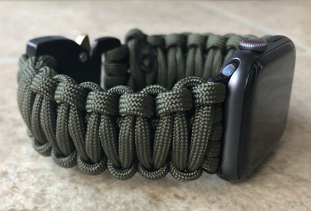 Paracord Watch Band compatible with Apple Watch  Series 1, 2, 3, 4, 5, 6, 7, 8, Ultra & SE (watch not included)