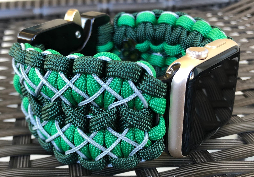 Paracord Watch Band compatible with Apple Watch  Series 1, 2, 3, 4, 5, 6, 7, 8, 9, Ultra, Ultra 2 & SE (watch not included)