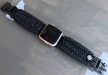 Load image into Gallery viewer, Paracord Watch Band compatible with Fitbit Versa 1, Versa Lite, Versa 2, Versa 3, Versa 4, Sense, Sense 2 (watch not included).
