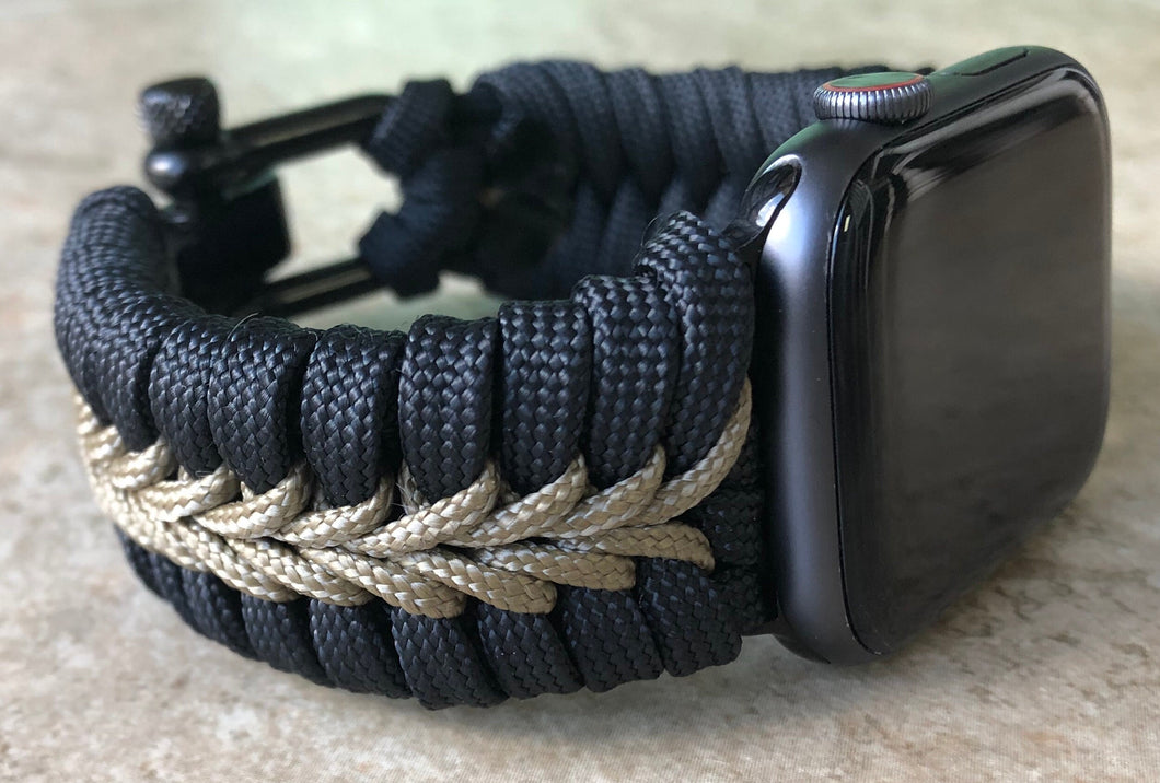 Paracord Watch Band compatible with Apple Watch  Series 1, 2, 3, 4, 5, 6, 7, 8, 9, Ultra, Ultra 2 & SE (watch not included)