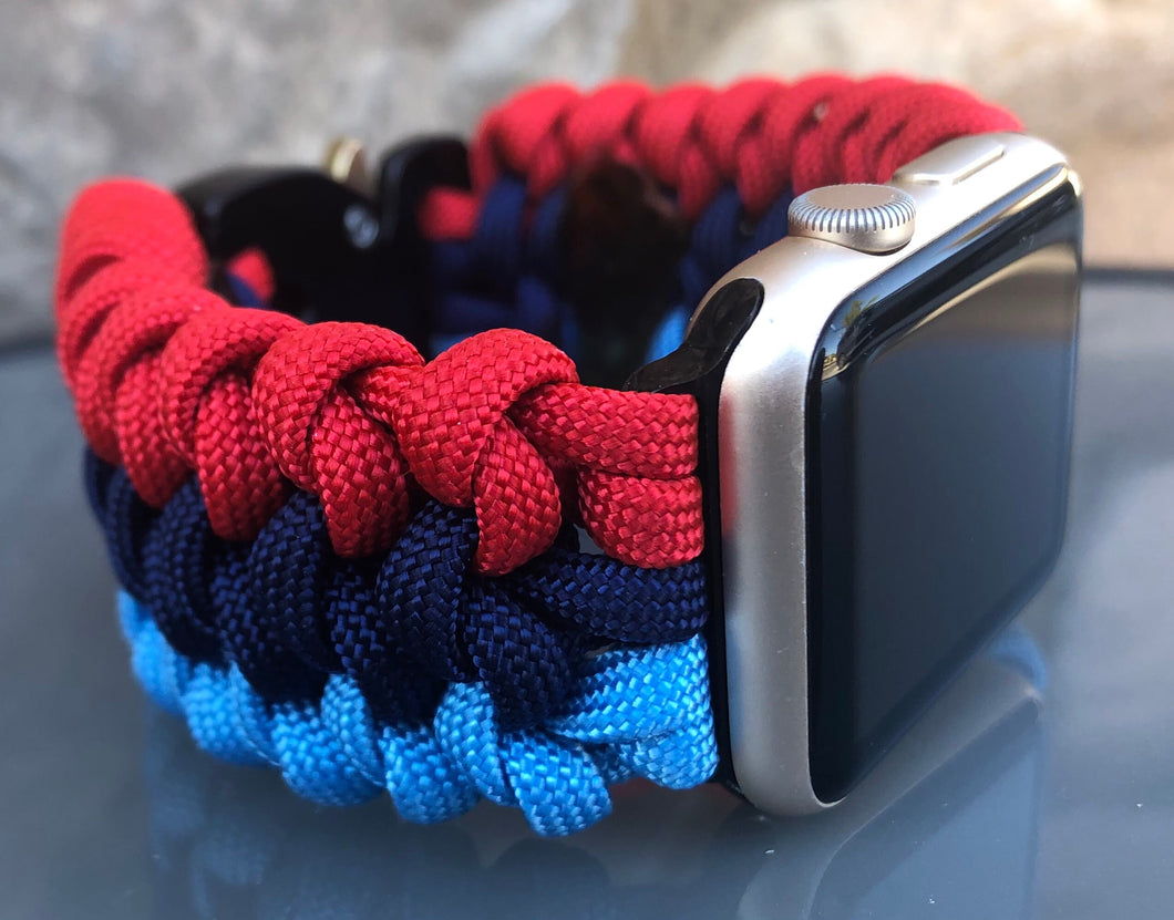 Paracord Watch Band compatible with Apple Watch  Series 1, 2, 3, 4, 5, 6, 7, 8, 9, Ultra, Ultra 2 & SE (watch not included)