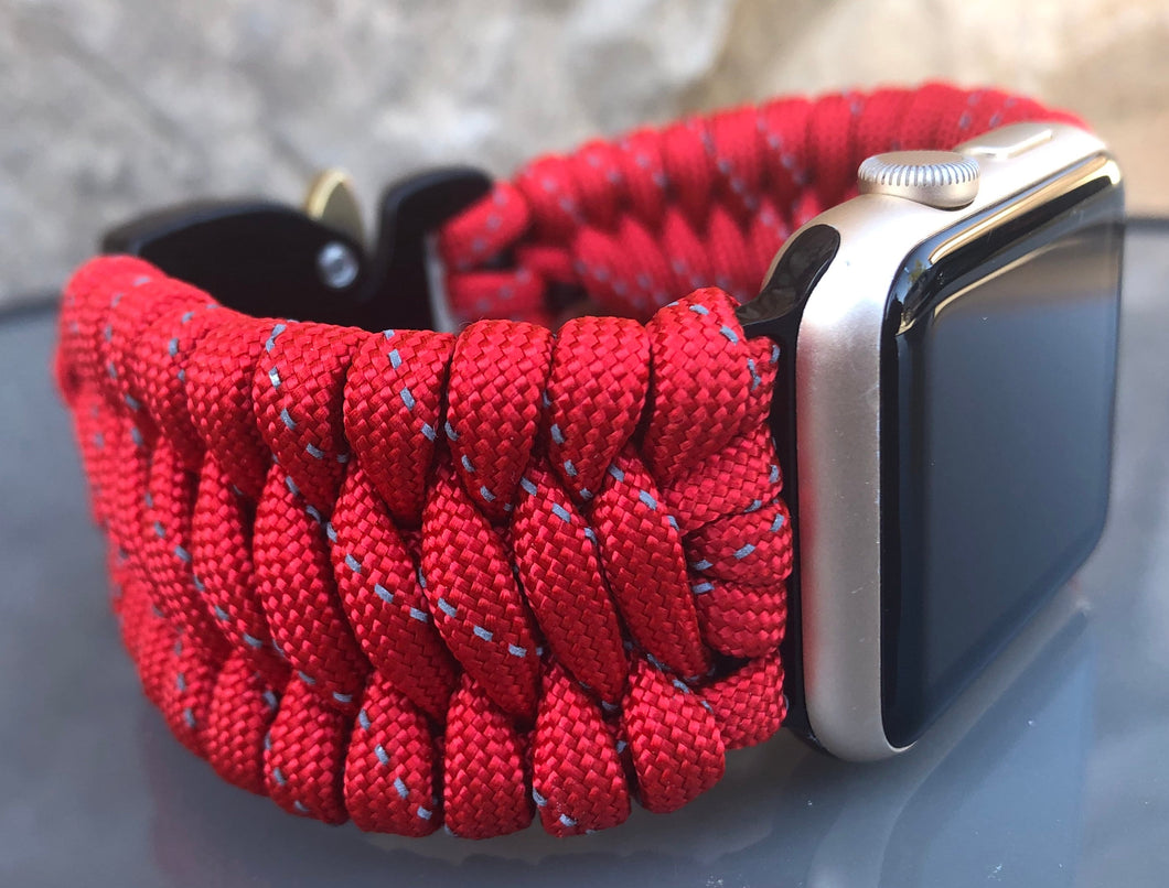 Paracord Watch Band compatible with Apple Watch  Series 1, 2, 3, 4, 5, 6, 7, 8, 9, Ultra, Ultra 2 & SE (watch not included)