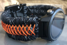 Cargar imagen en el visor de la galería, Garmin Forerunner 230, 235, 245, 630, 645, 735XT, Paracord watch band, 550 paracord watch band, Garmin watch strap
