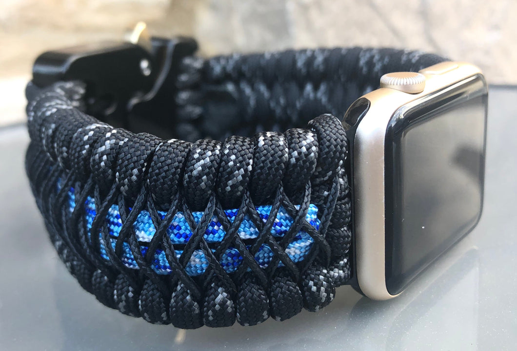 Paracord Watch Band compatible with Apple Watch  Series 1, 2, 3, 4, 5, 6, 7 & SE (watch not included)