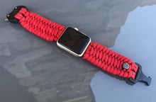 Cargar imagen en el visor de la galería, Paracord Watch Band compatible with Apple Watch  Series 1, 2, 3, 4, 5, 6, 7, 8, 9, Ultra, Ultra 2 &amp; SE (watch not included)
