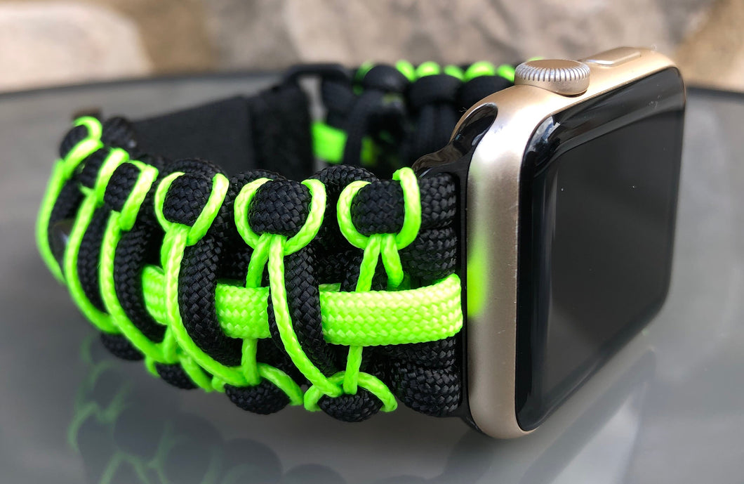 Paracord Watch Band compatible with Apple Watch  Series 1, 2, 3, 4, 5, 6 & SE (watch not included)