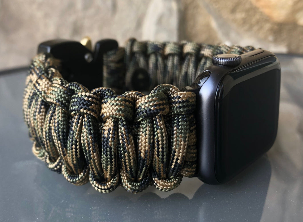 Paracord Watch Band compatible with Apple Watch  Series 1, 2, 3, 4, 5, 6, 7 & SE (watch not included)