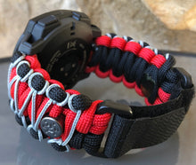 Charger l&#39;image dans la galerie, Paracord Watchband compatible with Garmin Approach, D2, Descent, Enduro, Epix (Gen 2), Fenix, Forerunner 935/955, Instinct, MARQ, Tactix, Quatix (watch not included).
