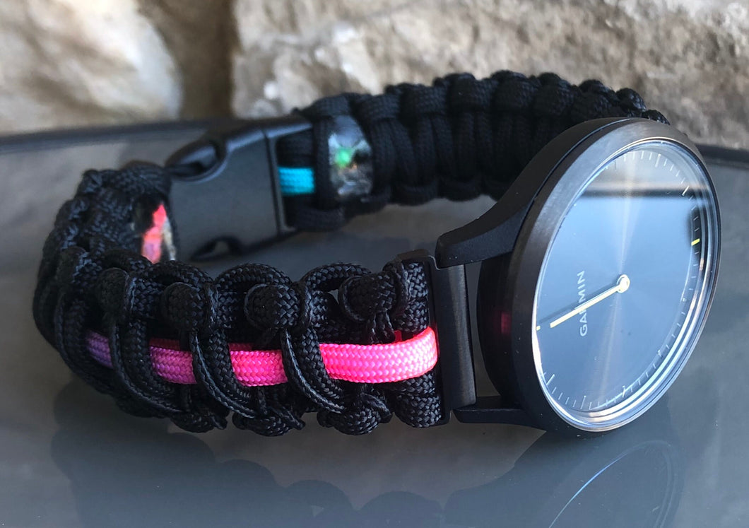 Garmin Watch Band, Garmin Vivomove HR, Paracord Band, Paracord Strap, 550 Cord Garmin Strap, Garmin Paracord