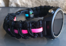 Cargar imagen en el visor de la galería, Garmin Forerunner 230, 235, 245, 630, 645, 735XT, Paracord watch band, 550 paracord watch band, Garmin watch strap
