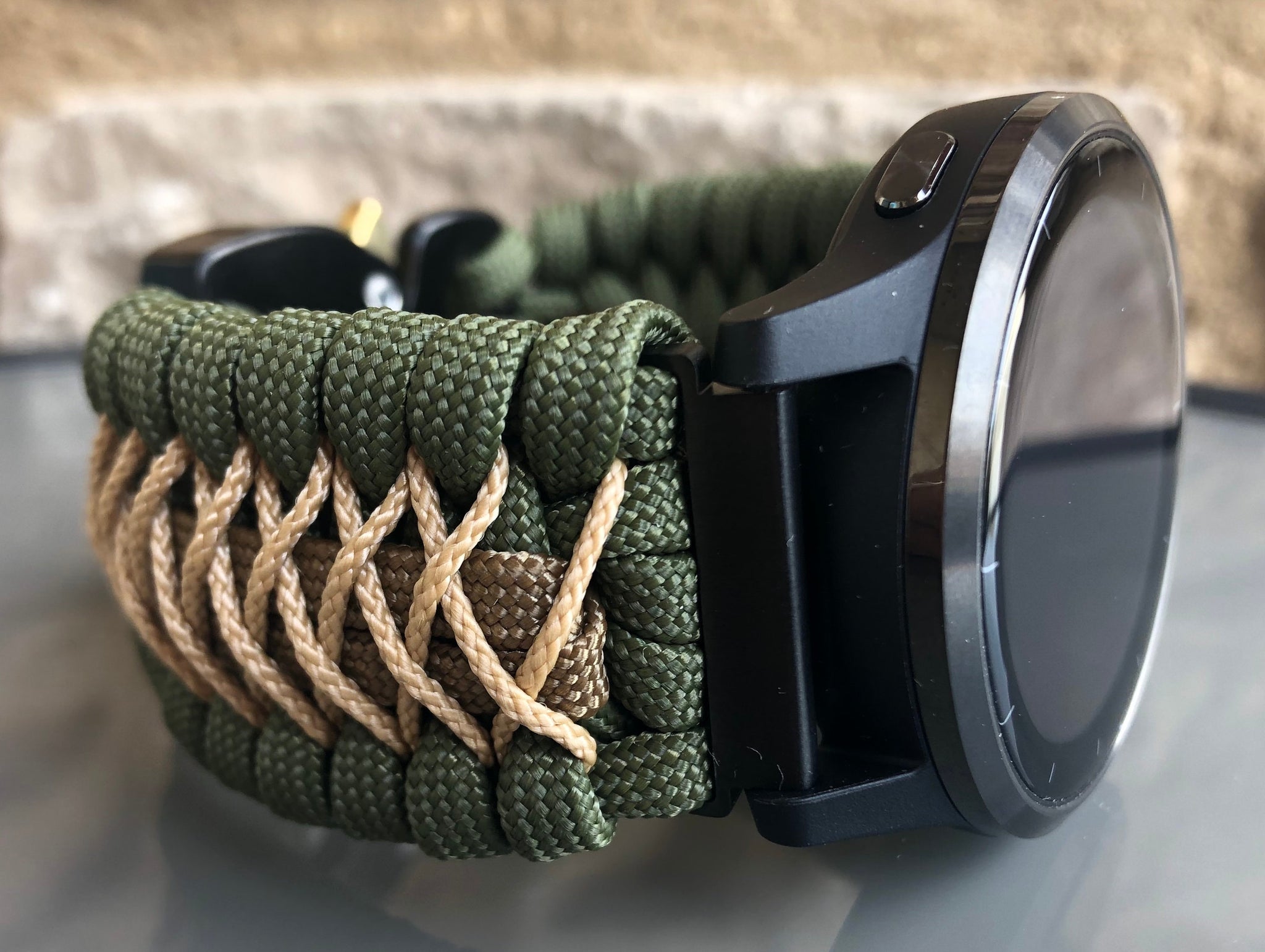 Paracord watch band compatible with Garmin Approach S12/S40/S42