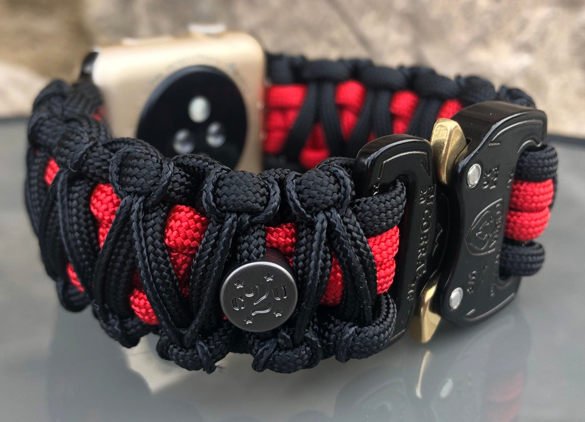 Paracord Watch Band compatible with Apple Watch Series 1, 2, 3, 4, 5, 6, 7  & SE (watch not included)