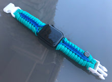 Cargar imagen en el visor de la galería, Paracord Watch Band compatible with Apple Watch  Series 1, 2, 3, 4, 5, 6, 7, 8, 9, Ultra, Ultra 2 &amp; SE (watch not included)
