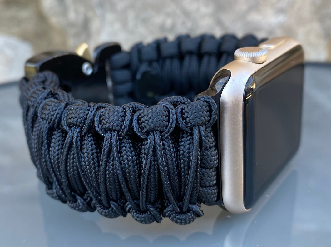 Paracord Watch Band compatible with Apple Watch  Series 1, 2, 3, 4, 5, 6, 7, 8, 9, Ultra, Ultra 2 & SE (watch not included)