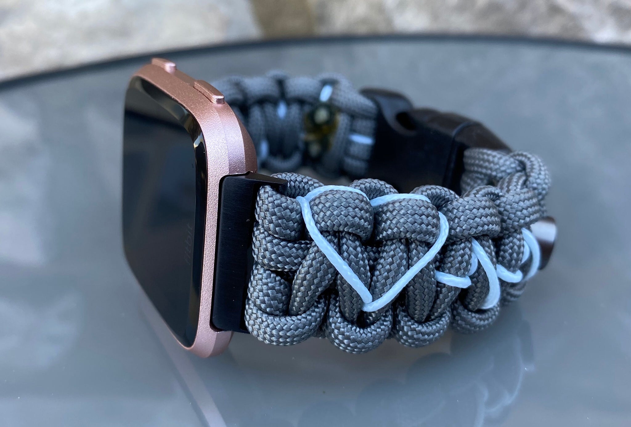 Paracord Watch Band for Fitbit Versa good 1, Versa 2, Versa Lite, Versa 3,Versa 4, Fitbit Sense and Fitbit Sense 2 (watch not included)