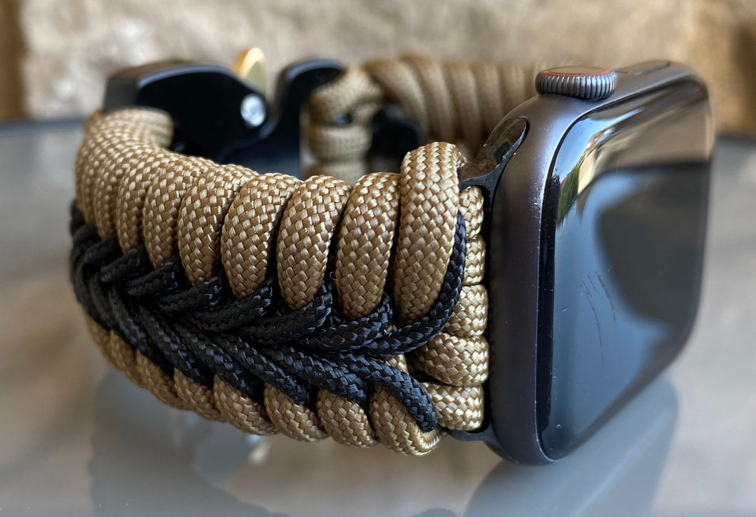 Paracord Watch Band compatible with Apple Watch  Series 1, 2, 3, 4, 5, 6, 7, 8, 9, Ultra, Ultra 2 & SE (watch not included)