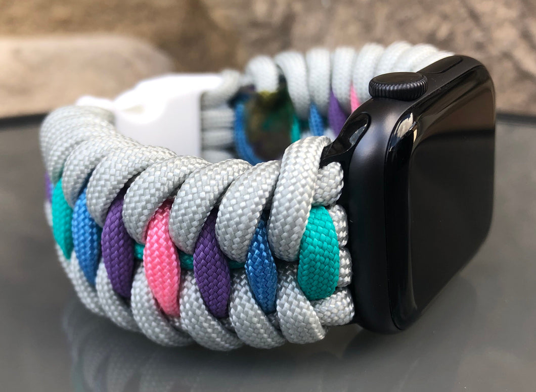 Paracord Watch Band compatible with Apple Watch  Series 1, 2, 3, 4, 5, 6, 7, 8, 9, Ultra, Ultra 2 & SE (watch not included)