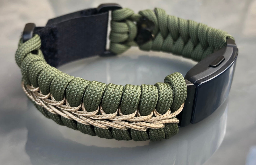 Paracord watch band compatible with Fitbit Inspire, Fitbit Inspire HR, Fitbit Inspire 2, Fitbit Ace 2  (watch not included)