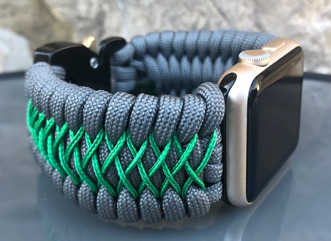 Paracord Watch Band compatible with Apple Watch  Series 1, 2, 3, 4, 5, 6, 7, 8, Ultra & SE (watch not included)