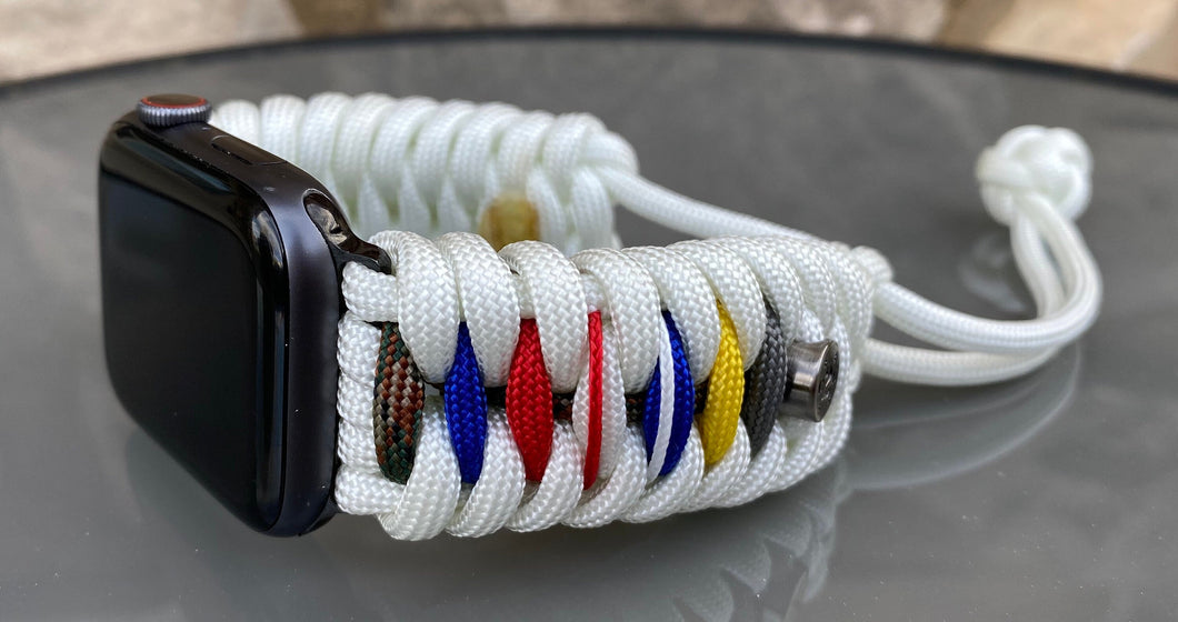 Paracord Watch Band compatible with Apple Watch  Series 1, 2, 3, 4, 5, 6, 7 & SE (watch not included)