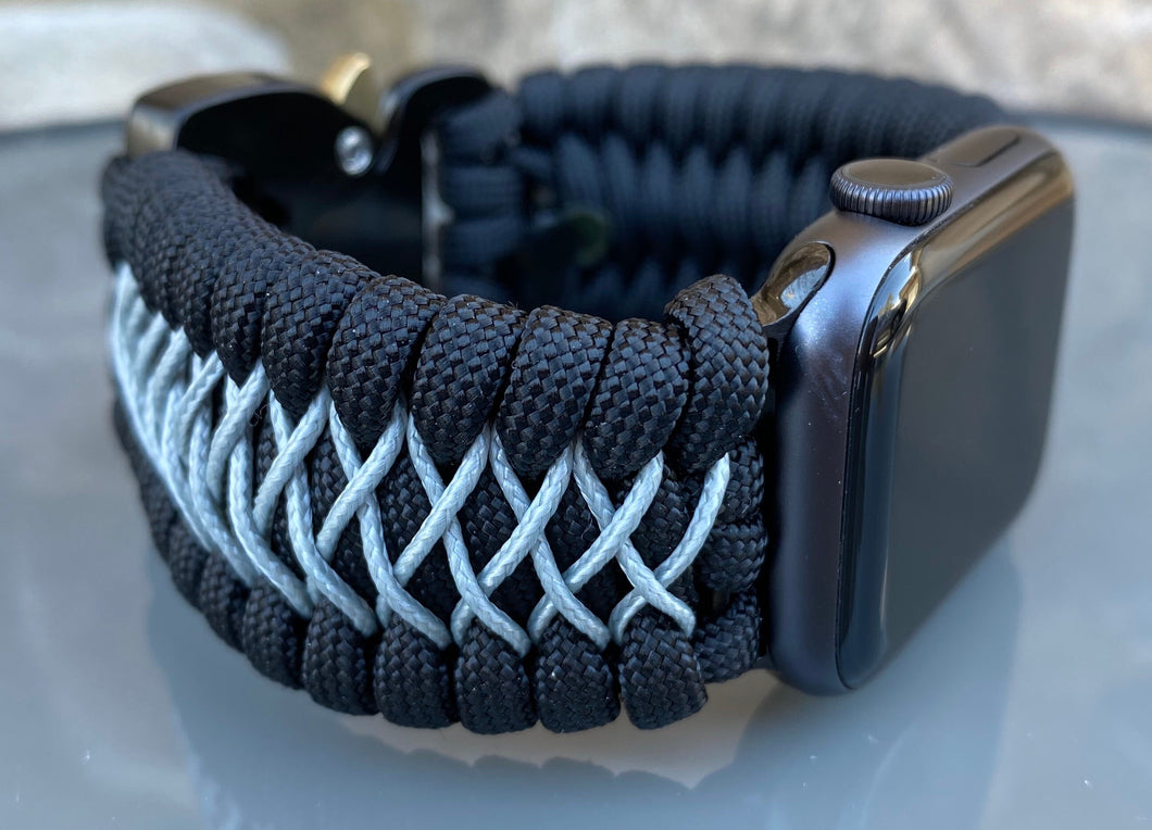 Paracord Watch Band compatible with Apple Watch  Series 1, 2, 3, 4, 5, 6 & SE (watch not included)