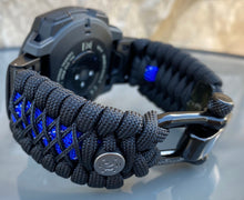 Charger l&#39;image dans la galerie, Paracord Watchband compatible with Garmin Approach, D2, Descent, Enduro, Epix (Gen 2), Fenix, Forerunner 935/955, Instinct, MARQ, Tactix, Quatix (watch not included).
