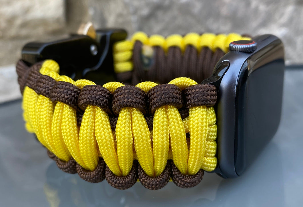 Paracord Watch Band compatible with Apple Watch  Series 1, 2, 3, 4, 5, 6, 7, 8, 9, Ultra, Ultra 2 & SE (watch not included)