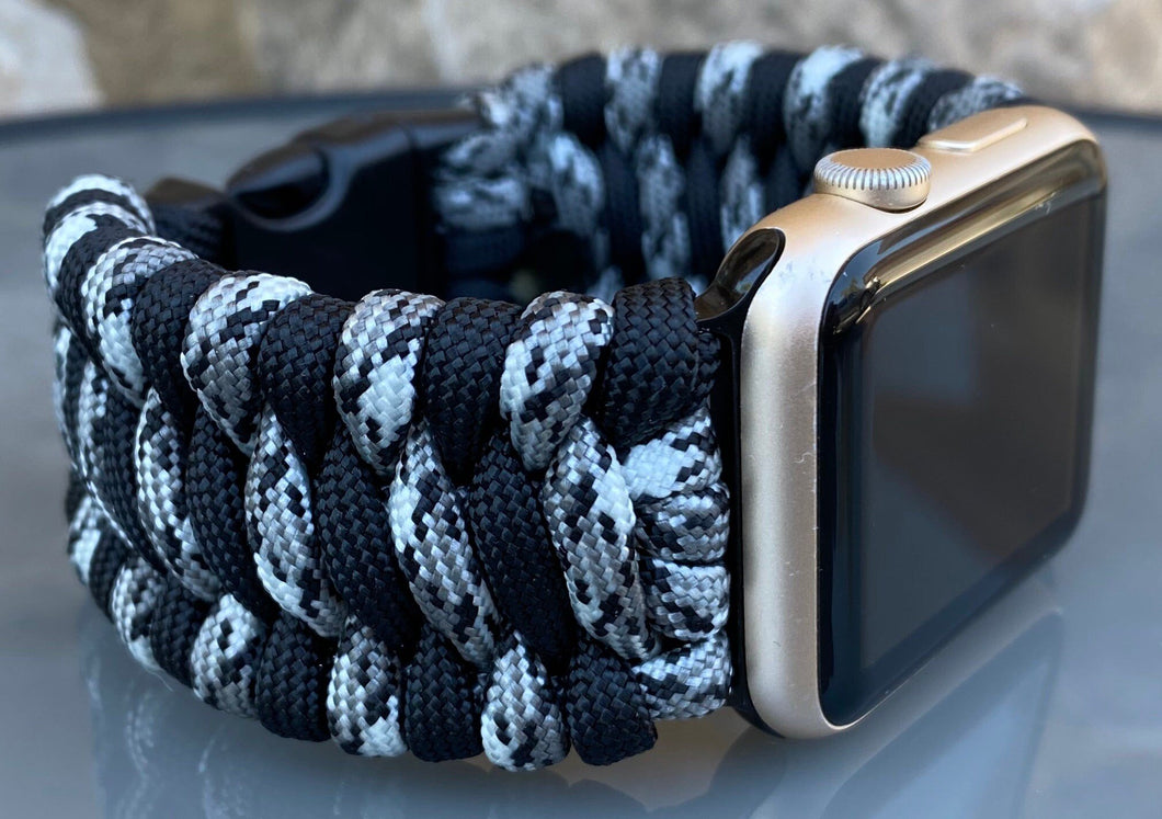 Paracord Watch Band compatible with Apple Watch  Series 1, 2, 3, 4, 5, 6, 7, 8, 9, Ultra, Ultra 2 & SE (watch not included)