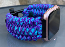 Lade das Bild in den Galerie-Viewer, Paracord Watch Band compatible with Fitbit Versa 1, Versa Lite, Versa 2, Versa 3, Versa 4, Sense, Sense 2 (watch not included).
