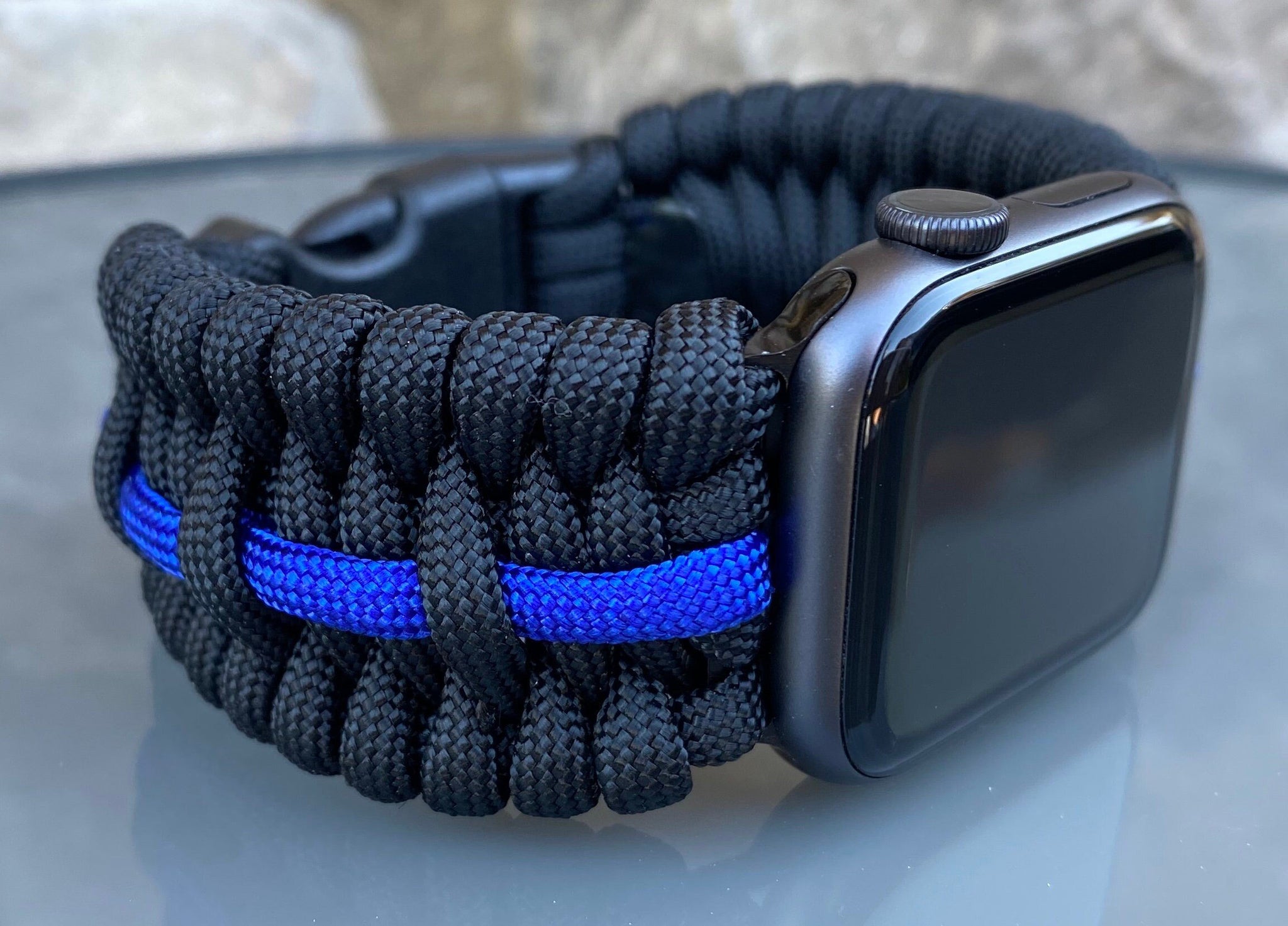 Paracord Watch Band for Apple Watch Series 1, 2, 3, 4, 5, 6, 7, 8, 2024 Ultra, and SE (watch not included)