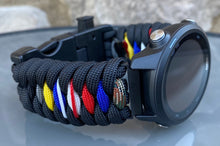 Cargar imagen en el visor de la galería, Garmin Forerunner 230, 235, 245, 630, 645, 735XT, Paracord watch band, 550 paracord watch band, Garmin watch strap
