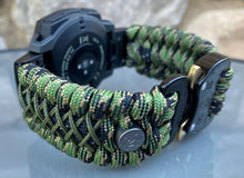 Cargar imagen en el visor de la galería, Paracord Watchband compatible with Garmin Approach, D2, Descent, Enduro, Epix (Gen 2), Fenix, Forerunner 935/955, Instinct, MARQ, Tactix, Quatix (watch not included).
