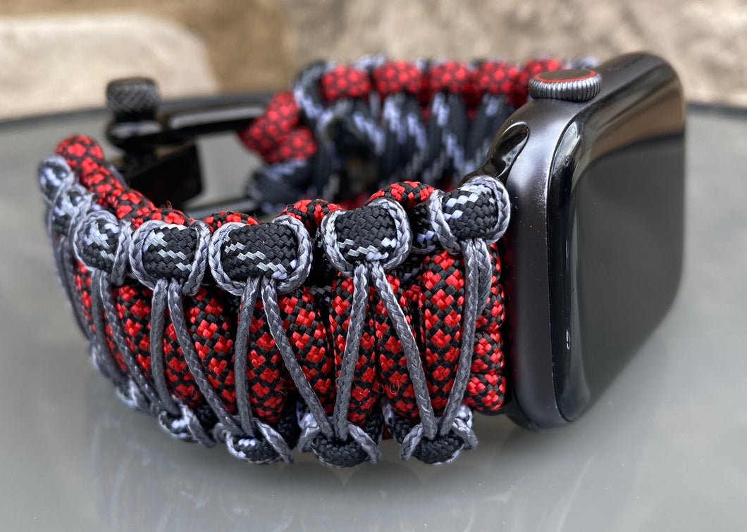 Paracord Watch Band compatible with Apple Watch  Series 1, 2, 3, 4, 5, 6, 7, 8, 9, Ultra, Ultra 2 & SE (watch not included)