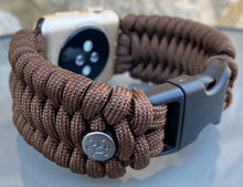 Lade das Bild in den Galerie-Viewer, Paracord Watch Band compatible with Apple Watch  Series 1, 2, 3, 4, 5, 6, 7 &amp; SE (watch not included)
