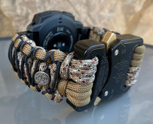 Charger l&#39;image dans la galerie, Paracord Watchband compatible with Garmin Approach, D2, Descent, Enduro, Epix (Gen 2), Fenix, Forerunner 935/955, Instinct, MARQ, Tactix, Quatix (watch not included).
