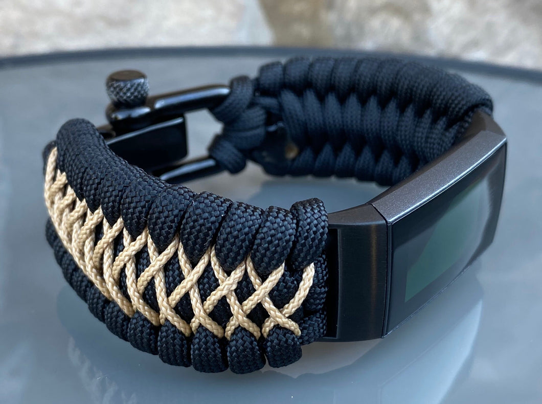 Paracord Watch Band compatible with Fitbit Charge 2, Charge 3, Charge 4 & Charge 5 (Watch not included)