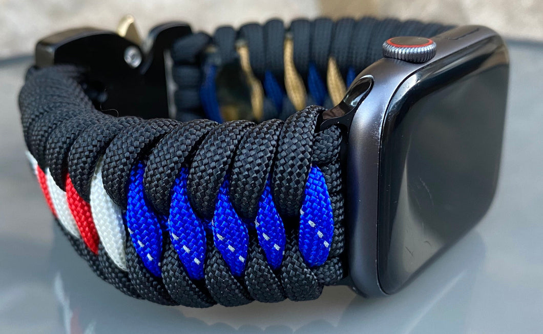 Paracord Watch Band compatible with Apple Watch  Series 1, 2, 3, 4, 5, 6, 7, 8, 9, Ultra, Ultra 2 & SE (watch not included)