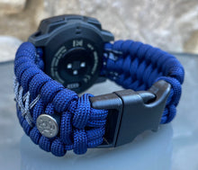 Charger l&#39;image dans la galerie, Paracord Watchband compatible with Garmin Approach, D2, Descent, Enduro, Epix (Gen 2), Fenix, Forerunner 935/955, Instinct, MARQ, Tactix, Quatix (watch not included).
