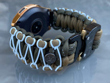 Cargar imagen en el visor de la galería, Samsung Galaxy Watch Band, Galaxy 42mm, Galaxy 46mm, Gear S3 Frontier, Gear S3 Classic, Gear Sport, 550 Paracord Watch Band.
