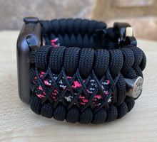 Lade das Bild in den Galerie-Viewer, Paracord Watch Band compatible with Apple Watch  Series 1, 2, 3, 4, 5, 6, 7 &amp; SE (watch not included)
