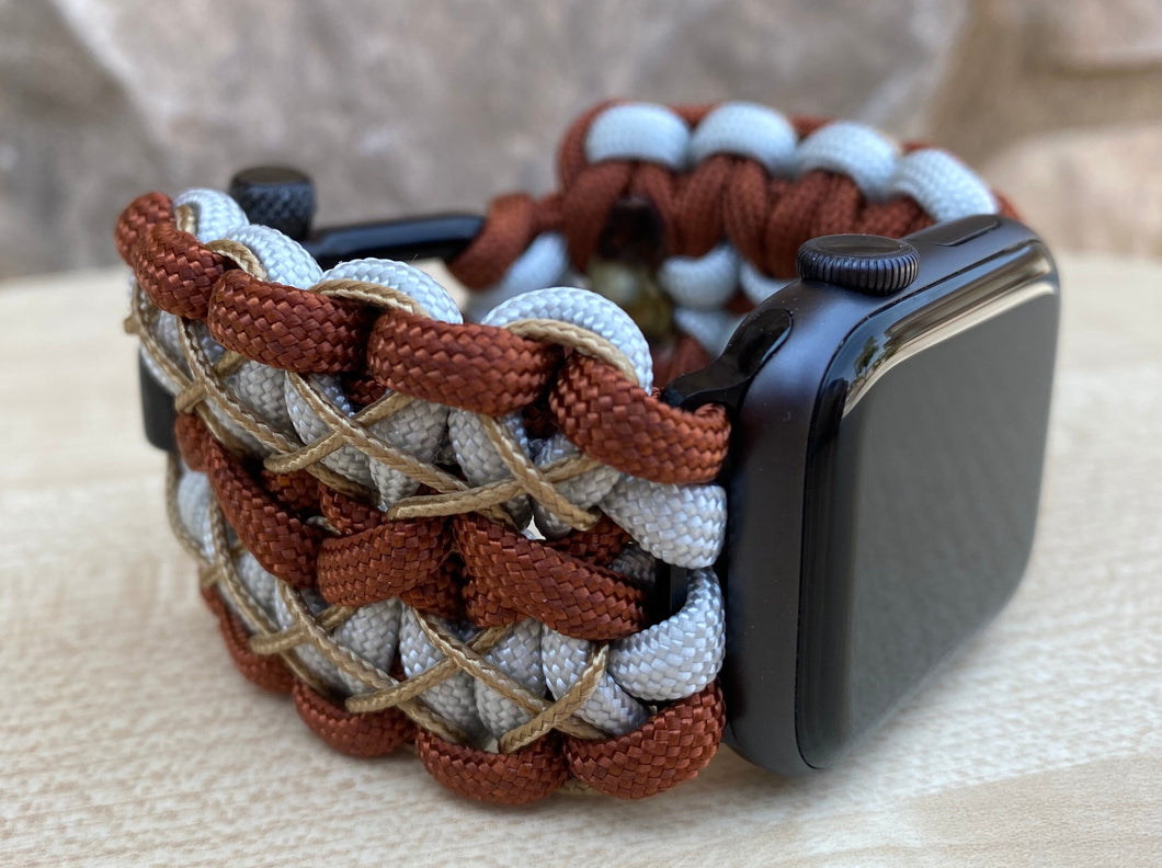 Paracord Watch Band compatible with Apple Watch  Series 1, 2, 3, 4, 5, 6, 7, 8, 9, Ultra, Ultra 2 & SE (watch not included)