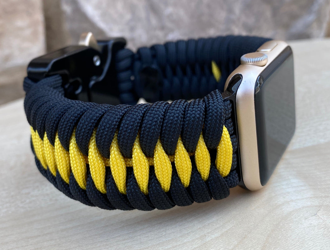 Paracord Watch Band compatible with Apple Watch  Series 1, 2, 3, 4, 5, 6, 7, 8, 9, Ultra, Ultra 2 & SE (watch not included)