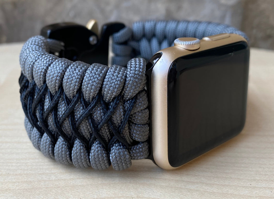 Paracord Watch Band compatible with Apple Watch  Series 1, 2, 3, 4, 5, 6, 7, 8, 9, Ultra, Ultra 2 & SE (watch not included)